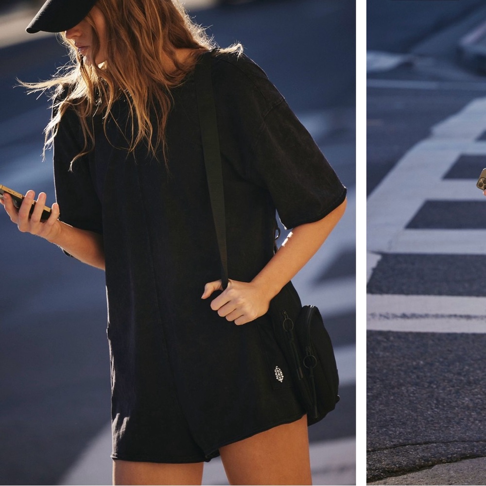 Free people hot shot tee romper